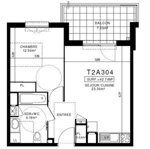 t2 à la location -   63000  CLERMONT FERRAND, surface 42 m2 location t2 - UBI481853630